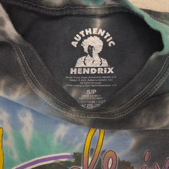 Jimi Hendrix Band Crew Neck Short Sleeve Graphic Shirt Mens Size Small S Tie Dye - Picture 3 of 9